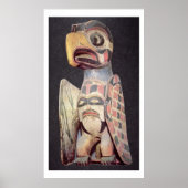 Haida "Thunderbird"-standbeeld (geschilderd hout) Poster (Voorkant)