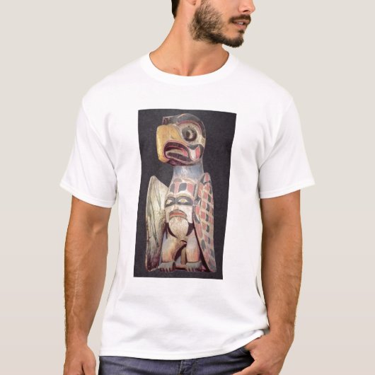 Haida "Thunderbird"-standbeeld (geschilderd hout) T-shirt (Voorkant)