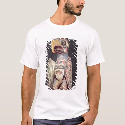 Haida "Thunderbird"-standbeeld (geschilderd hout) T-shirt (Voorkant)