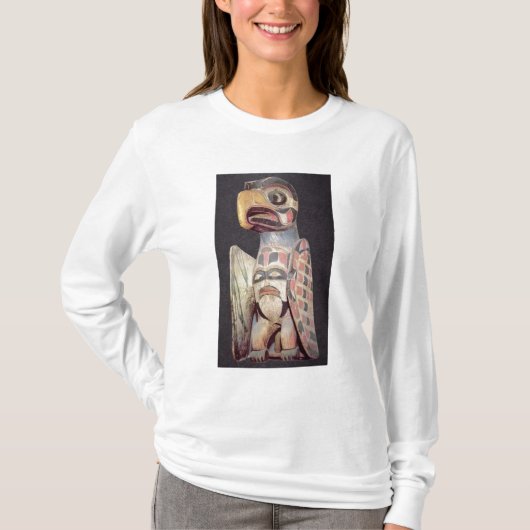 Haida "Thunderbird"-standbeeld (geschilderd hout) T-shirt (Voorkant)