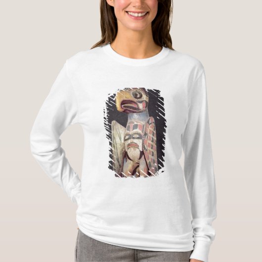 Haida "Thunderbird"-standbeeld (geschilderd hout) T-shirt (Voorkant)