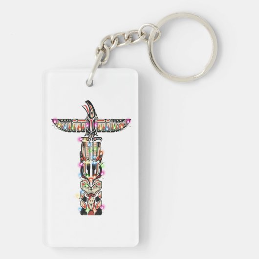 Haida Thunderbird Symbolisme Haida Native C Sleutelhanger (achterkant)