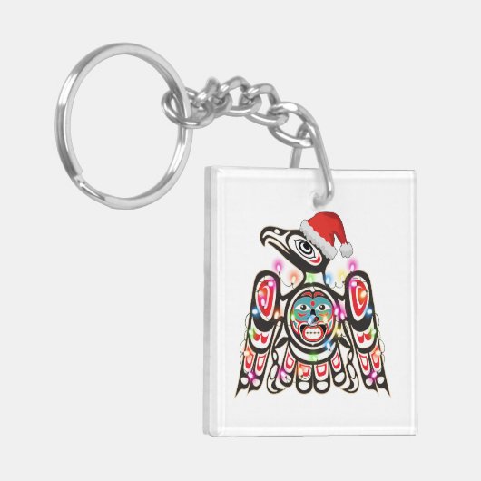 Haida Thunderbird Symbolisme Ornament Target Chris Sleutelhanger (Voorkant Links)