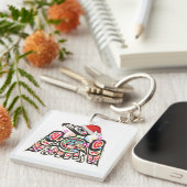 Haida Thunderbird Symbolisme Ornament Target Chris Sleutelhanger (Voorkant Rechts)