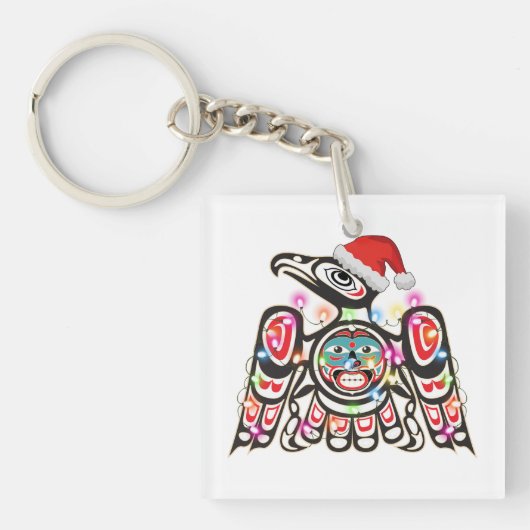 Haida Thunderbird Symbolisme Ornament Target Chris Sleutelhanger (Voorkant)