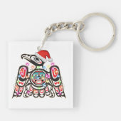 Haida Thunderbird Symbolisme Ornament Target Chris Sleutelhanger (Achterkant)