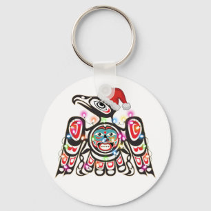 Haida Thunderbird Symbolisme Ornament Target Chris Sleutelhanger