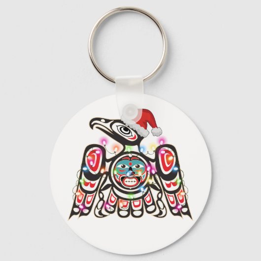 Haida Thunderbird Symbolisme Ornament Target Chris Sleutelhanger (Voorkant)