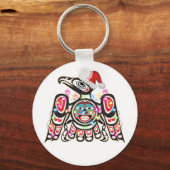 Haida Thunderbird Symbolisme Ornament Target Chris Sleutelhanger (Voorkant)