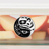 Haida Thunderbird Zwart-Wit Adelaar Cirkel Labels (Aangebracht)