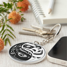 Haida Thunderbird Zwarte en Witte Adelaar Cirkel