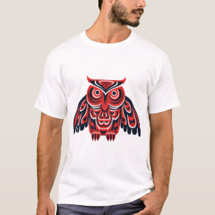 Haida Tlingit inheemse uil T-shirt