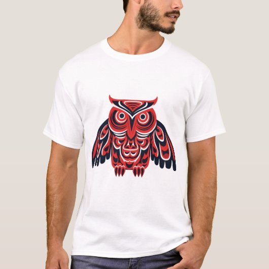 Haida Tlingit inheemse uil T-shirt (Voorkant)