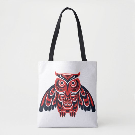 Haida Tlingit inheemse uil Tote Bag (Voorkant)