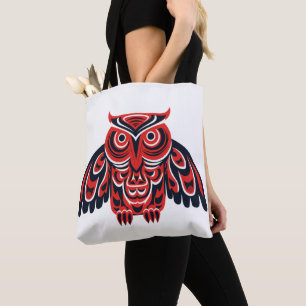 Haida Tlingit inheemse uil Tote Bag