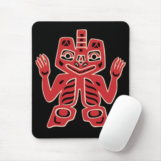 Haida Totem Design Mousepad Muismat (Met muis)