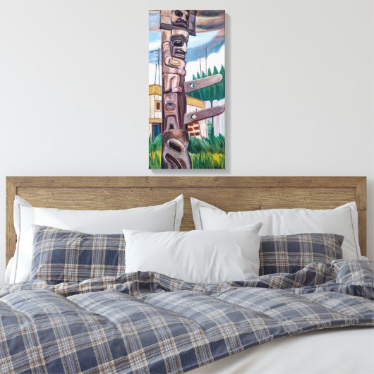 Haida Totem | Emily Carr | Canvas Afdruk (Insitu (Slaapkamer))