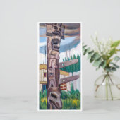 Haida Totem | Emily Carr | Wenskaart Feestdagenkaart (Staand voorkant)