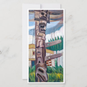 Haida Totem Emily Carr Wenskaart Feestdagenkaart