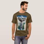 Haida Totem en Bald Eagle T-shirt (Voorkant volledig)