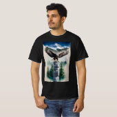 Haida Totem en Bald Eagle T-shirt (Voorkant volledig)