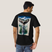 Haida Totem en Bald Eagle T-shirt (Achterkant volledig)