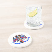 Haida Tribal Double Thunderbird Native American Zandsteen Onderzetter (Zijkant)