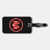 Haida Tribal Native Amerikaanse Dubbele Rode Adela Bagagelabel (Achterkant horizontaal)