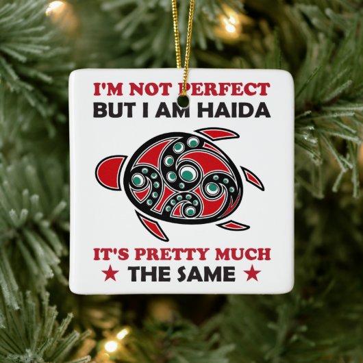 Haida Turtle Haida First Nation Pride Keramisch Ornament (Boom)