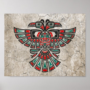 Haida Two Headed Spirit Bird Poster