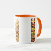 Haida Visionquest J #222 - Tribal Totem Koffie Mok (Voorkant rechts)