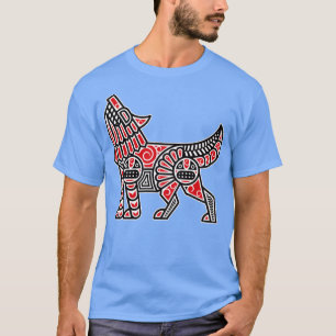 Haida Wolf American Indiano Indigeno T-shirt