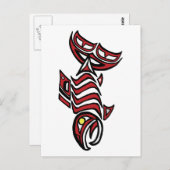 Haida zalm briefkaart (Voorkant / Achterkant)