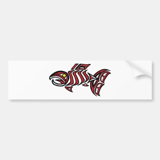 Haida-zalm Bumpersticker (Voorkant)