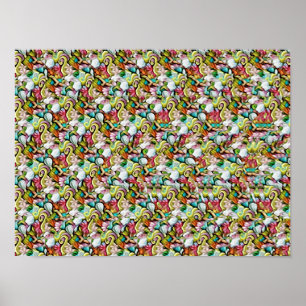 HAIENE STEREOGRAM 40 x 30 cm, Halfglans, Zonder Li Poster