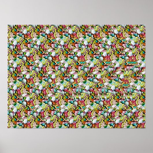 HAIENE STEREOGRAM 40 x 30 cm, Halfglans, Zonder Li Poster (Voorkant)