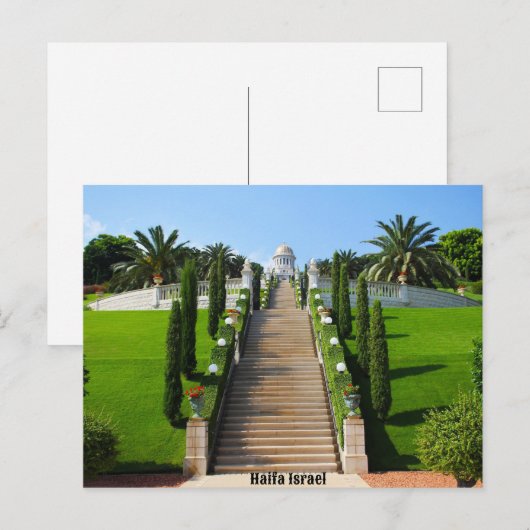 Haifa Israel Feestdagenkaart (Voorkant / Achterkant)