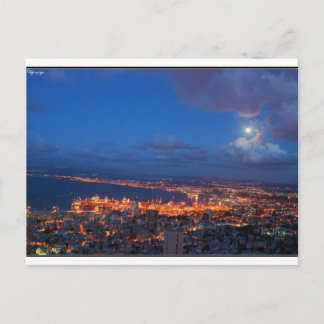 Haifa nacht briefkaart
