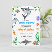 Haifischdouche verjaardag onder de zee kaart (Staand voorkant)