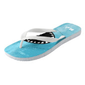 Haifischmond Golf Monogram Illustratie Teenslippers (Schuin)