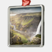 Haifoss Waterfall | Summer in Iceland Metalen Ornament (Links)