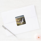 Haifoss Waterfall | Summer in Iceland Vierkante Sticker (Envelop)