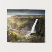 Haifoss Waterfall | Summer in Iceland Wandkleed (Voorkant (horizontaal))