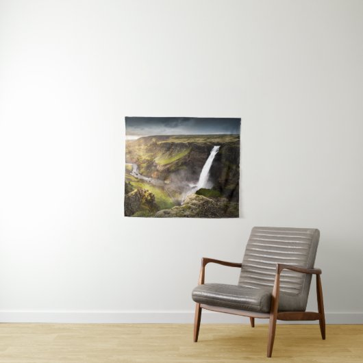 Haifoss Waterfall | Summer in Iceland Wandkleed (In Situ (horizontaal))