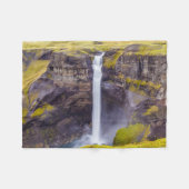 Haifoss waterval, IJsland Fleece Deken (Voorkant (Horizontaal))