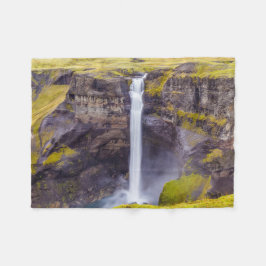 Haifoss waterval, IJsland Fleece Deken