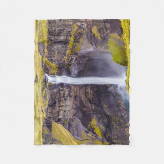 Haifoss waterval, IJsland Fleece Deken (Voorkant)