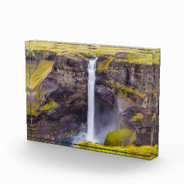 Haifoss waterval, IJsland Fotoblokken