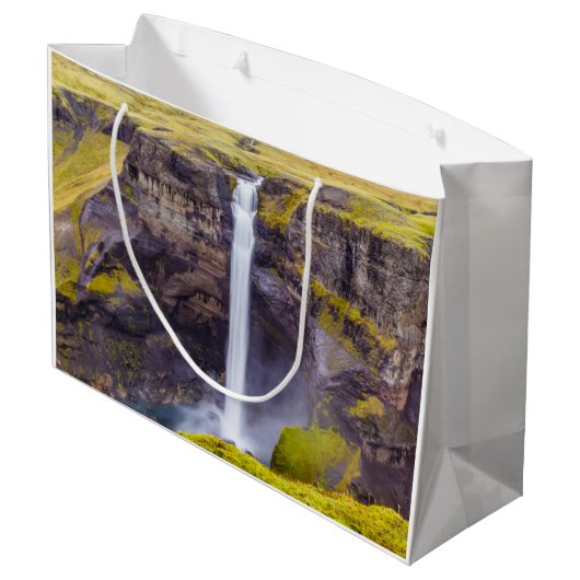 Haifoss waterval, IJsland Groot Cadeauzakje (Achterkant Gekanteld)