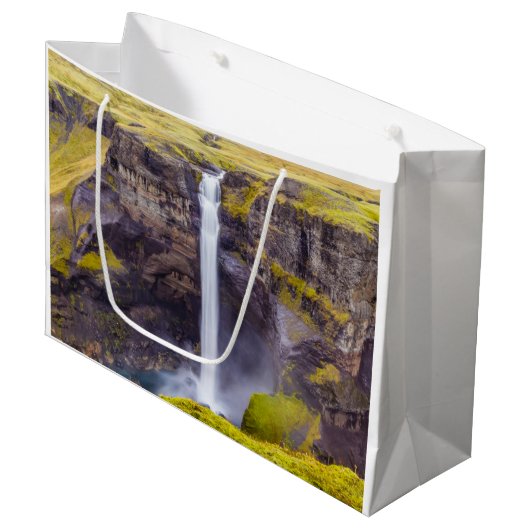Haifoss waterval, IJsland Groot Cadeauzakje (Voorkant Gekanteld)